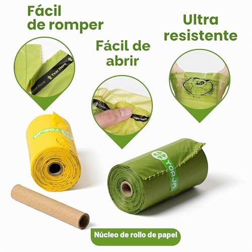 Detalle de YORJA Bolsas para Excrementos de Perro: extra gruesas, biodegradables, 360 unidades en 24 rollos
