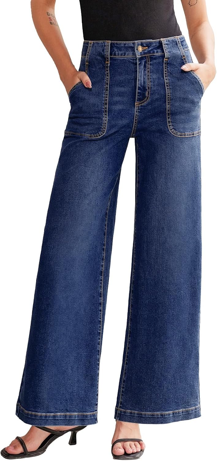 Detalle de Sidefeel Wide Leg High Waisted Jeans 1 Pair
