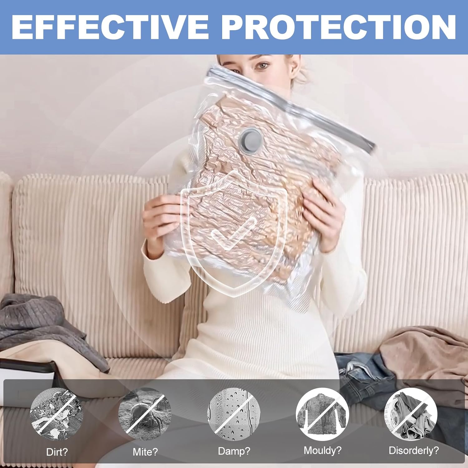 Thumbnail 1 de Vacbird Vacuum Storage Bags (9 Pack) – Reusable space-saver vacuum bags for clothes