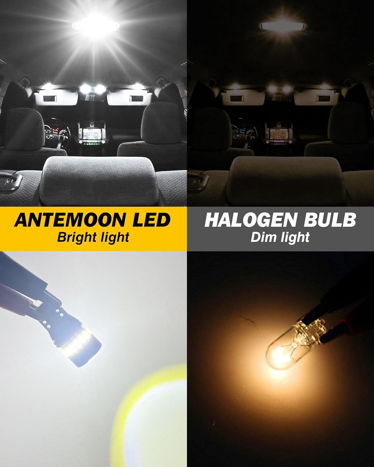 Detalle 2 de ANTEMOON T10 W5W LED 6500K 4 piezas