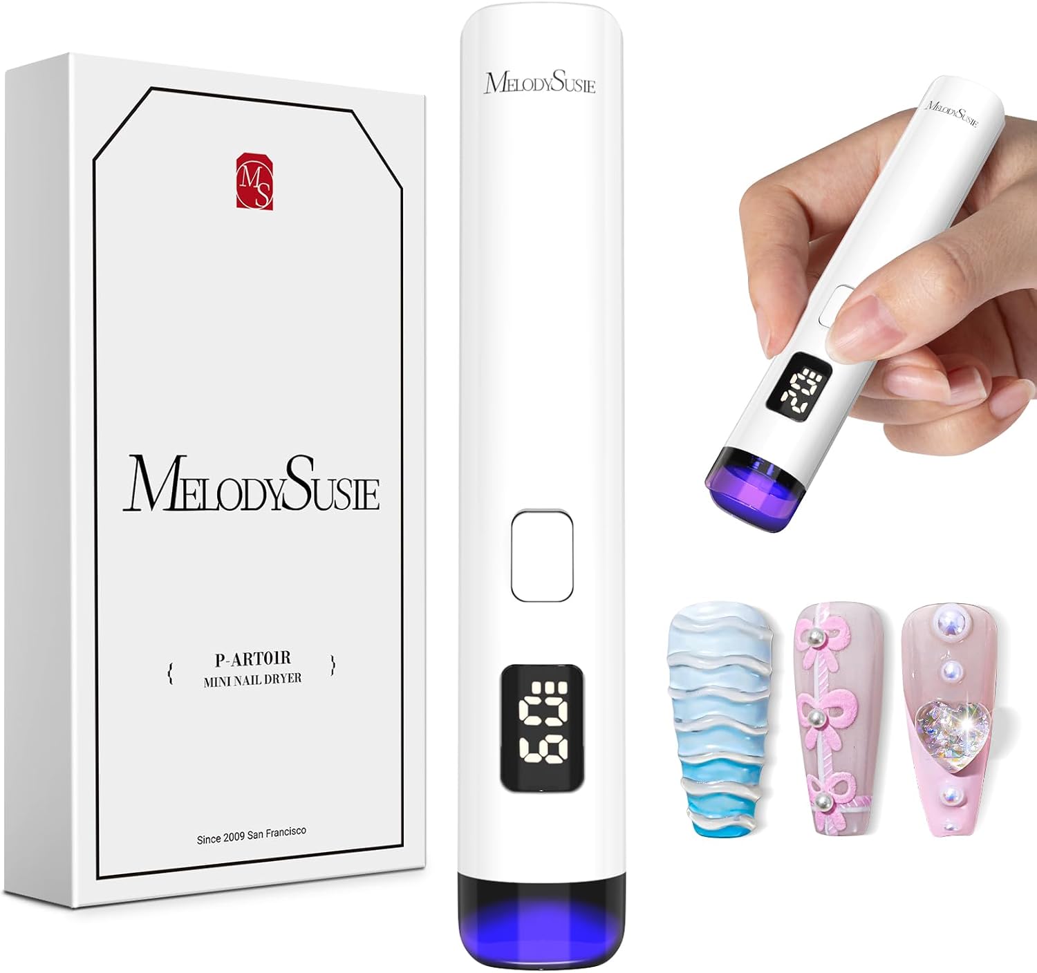 Detalle de MelodySusie P-Art01R 450 mAh UV Nail Lamp ๐