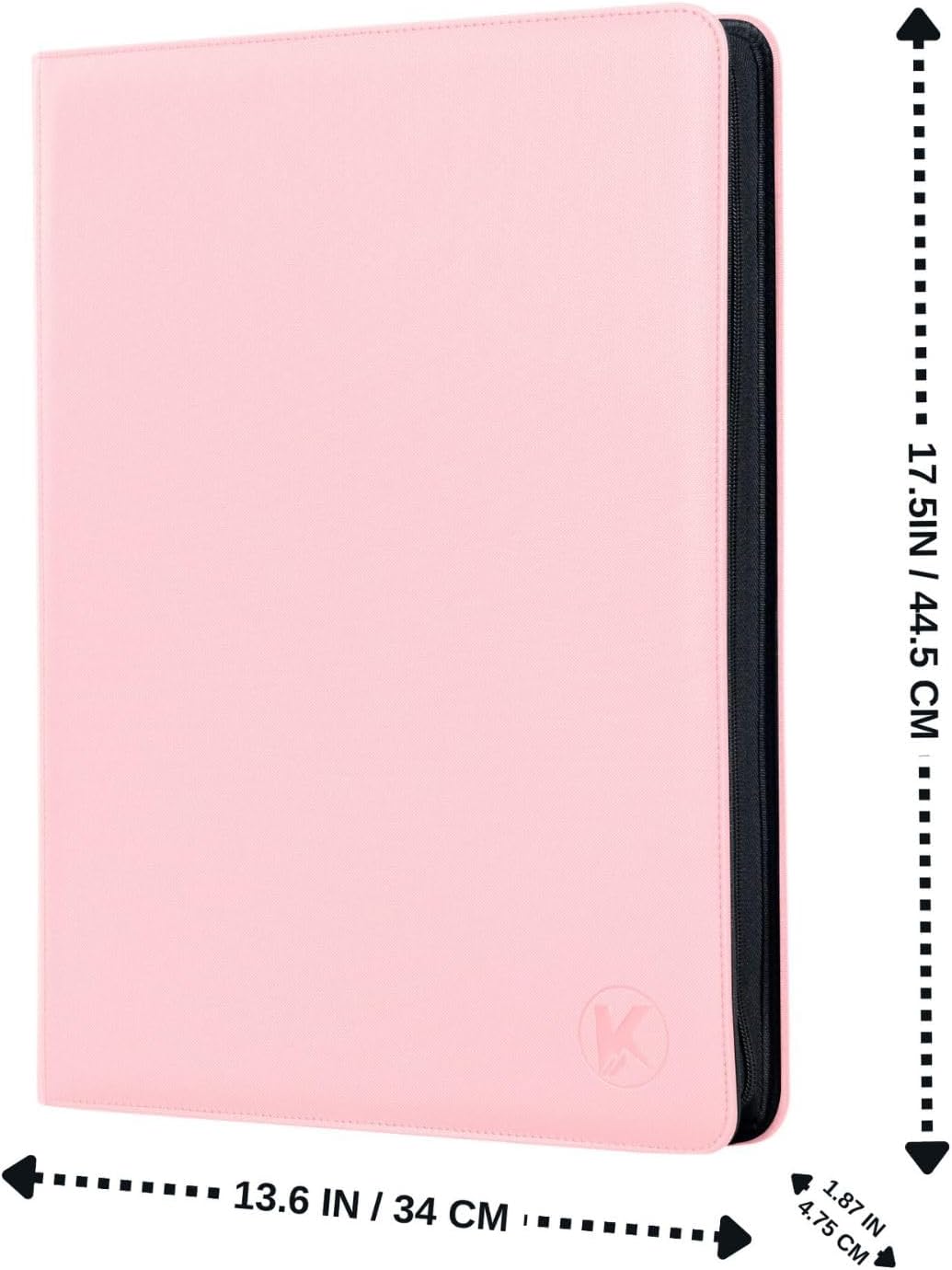 Thumbnail 6 de KUOOKING K-16-1024 16-Pocket Trading Card Binder, Pink Faux Leather, Zipper