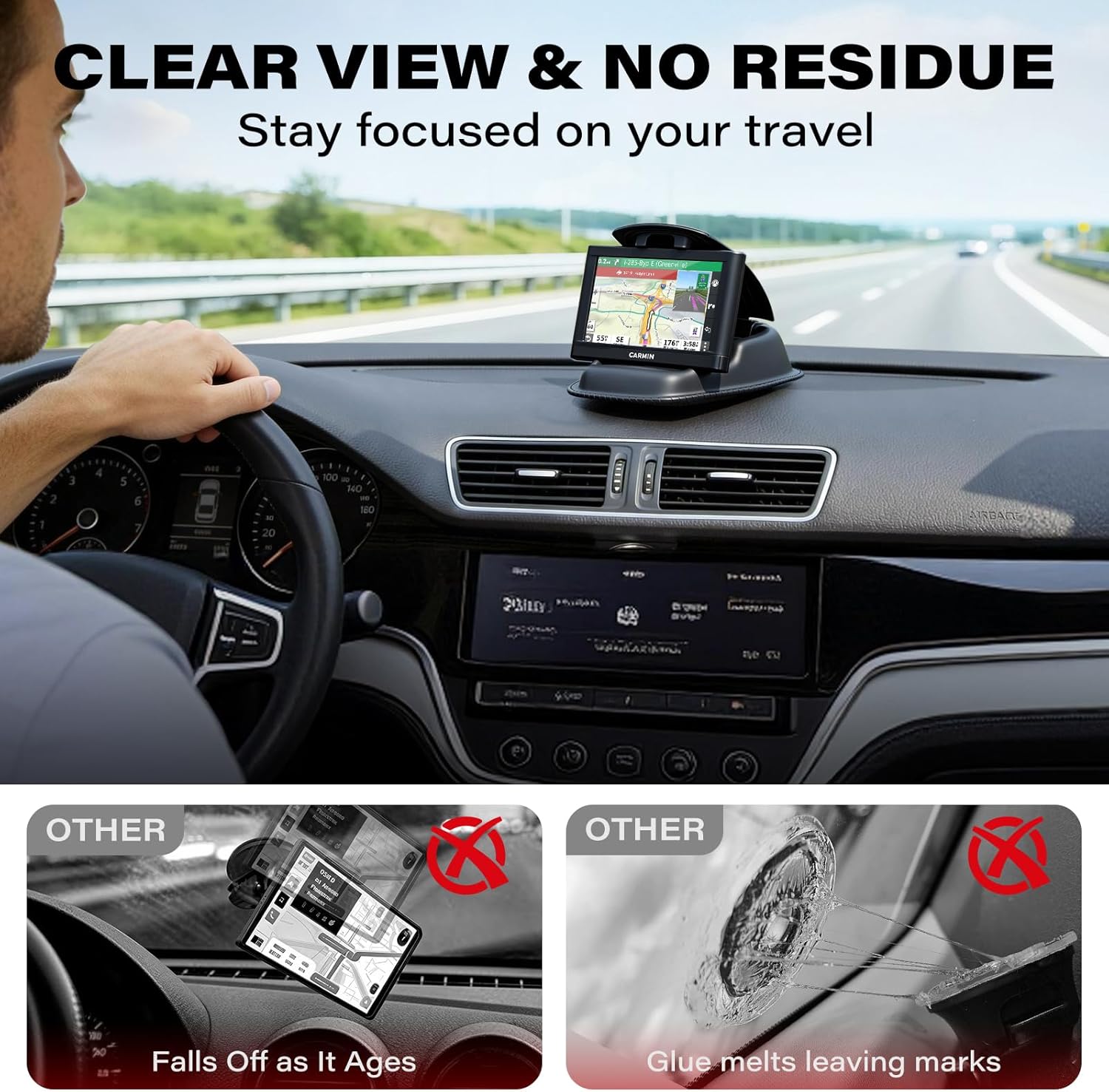 Thumbnail 6 de APPS2Car GPS-Halterung mit Armaturenbrett-Pinze und Beanbag-Basis – für Garmin Nuvi, TomTom, Magellan & Smartphones bis ca. 6 Zoll