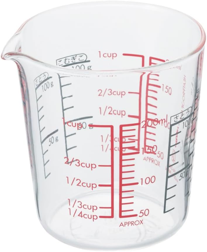 Detalle de HARIO CMJW-500 ワイド耐熱ガラス製メジャーカップ 500ml・取っ手付き・日本製