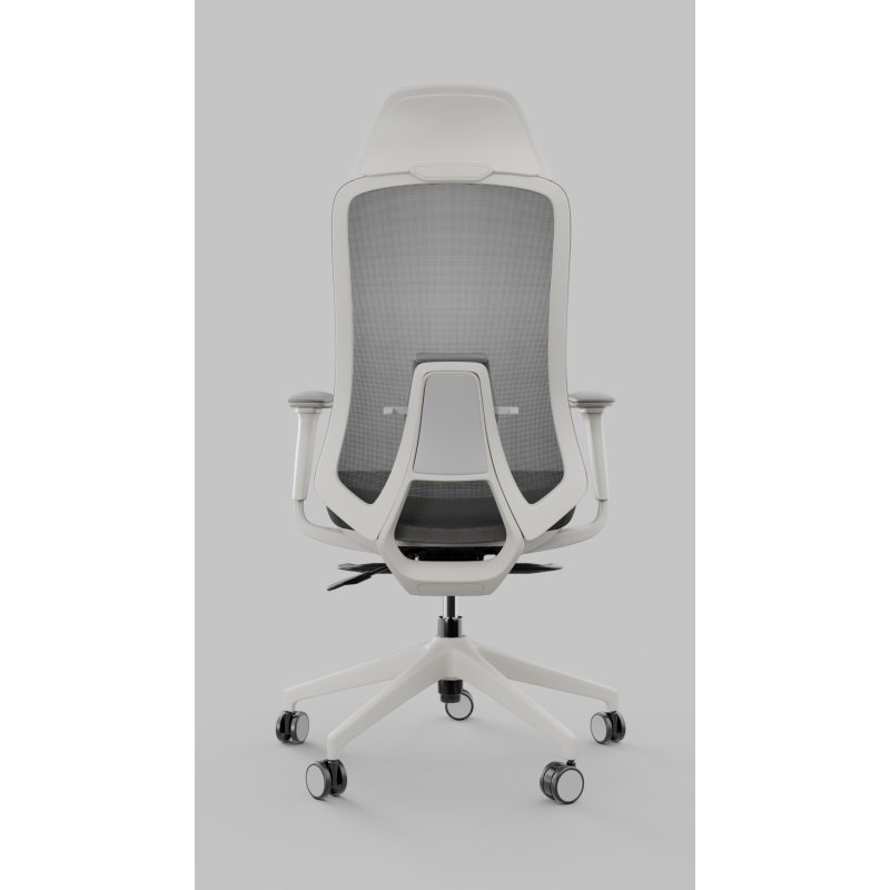 Detalle de Spacio Asmara Silla de Oficina Blanca/Negra: comodidad y diseño premium para tu escritorio