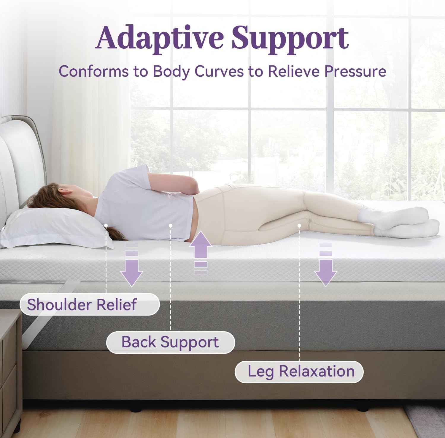 Thumbnail 2 de SINWEEK 2 Inch Gel Memory Foam Mattress Topper Twin XL