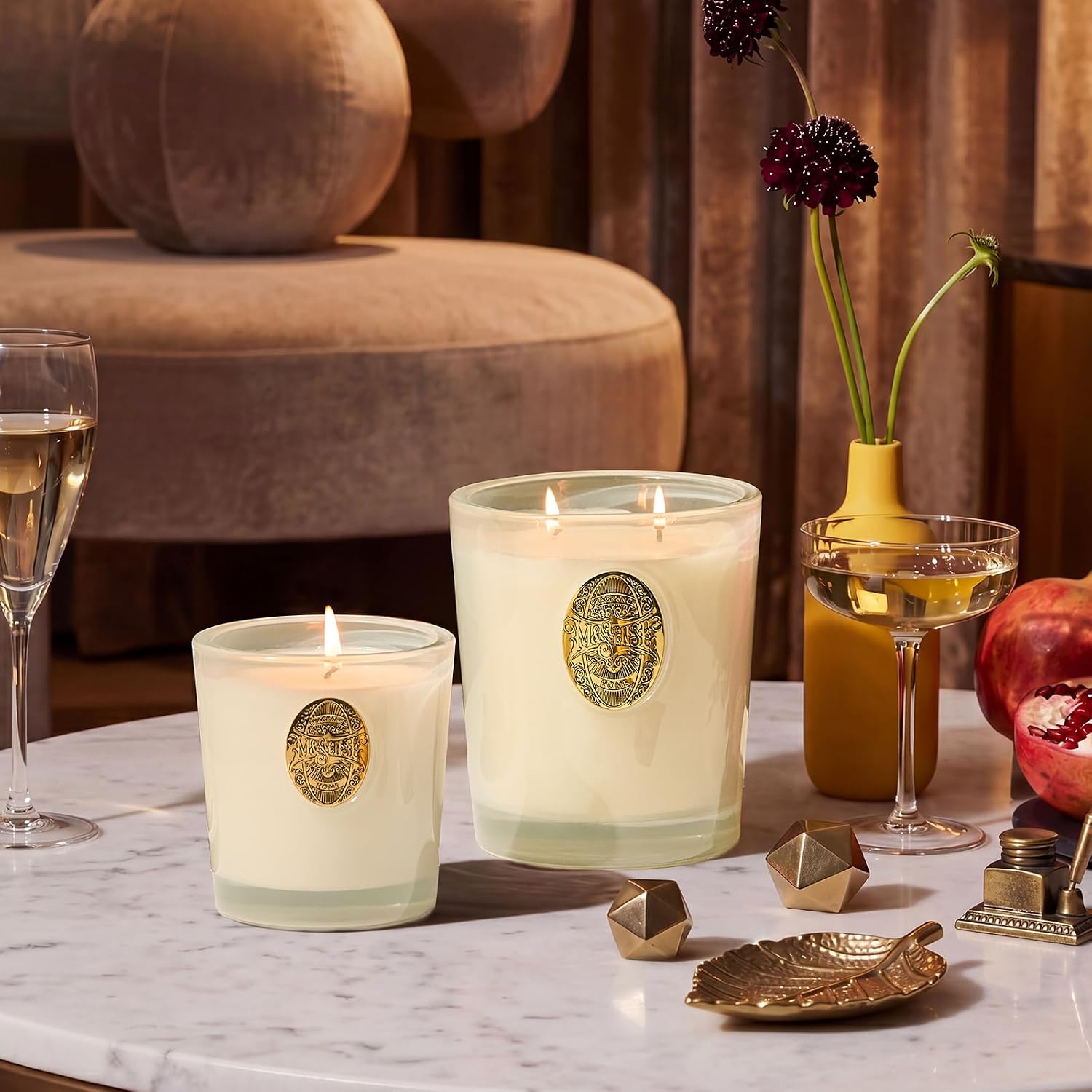 Detalle de M&SENSE Scented Candles 260g Vanilla Dream – Natural Soy Wax, 55 Hours Burn Time