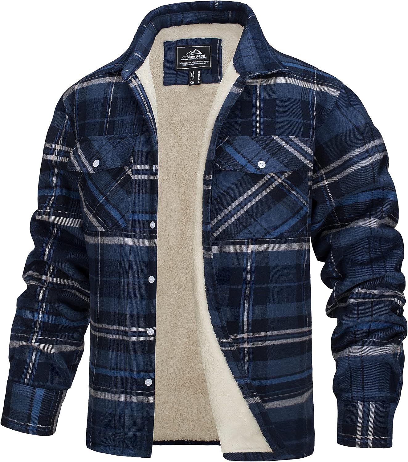 Thumbnail 6 de TACVASEN Herren Fleece Thermohemd Warm Flanellhemd