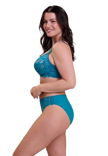 Detalle de Sans Complexe Arum – Soutien-gorge emboitant en dentelle avec armatures, bleu céleste, 95D