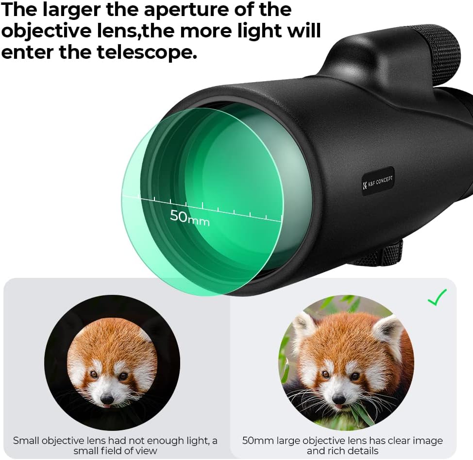 Thumbnail 3 de K&F Concept 12×42 Monokular Teleskop HD – wasserdicht, BAK4 & FMC, Vogelbeobachtung & Outdoor