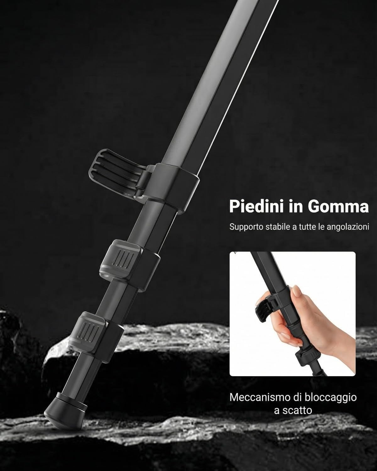 Detalle de NEEWER BASICS TP12 treppiede viaggio 5kg