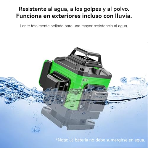 Detalle de Nivel láser autonivelante 360° X 4D NUMNER con 16 líneas y control remoto (verde) con trípode