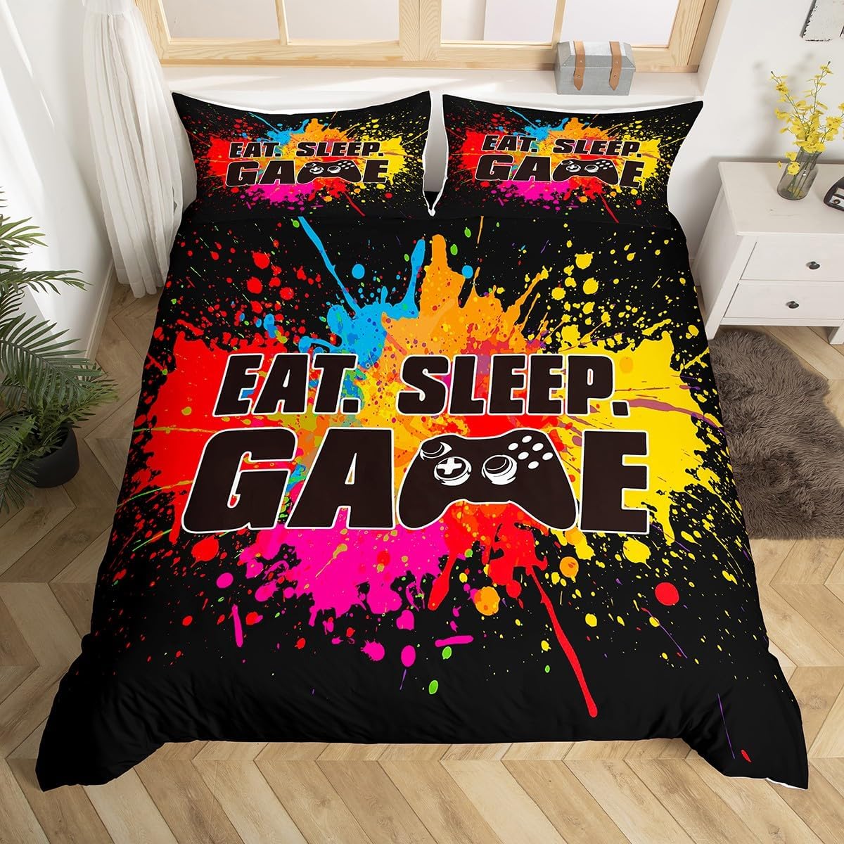 Thumbnail 4 de Loussiesd Schneefeld Wolf Bettwäsche-Set (135x200 cm) mit 3D-Wolfsdruck, Mikrofaser für Kinder