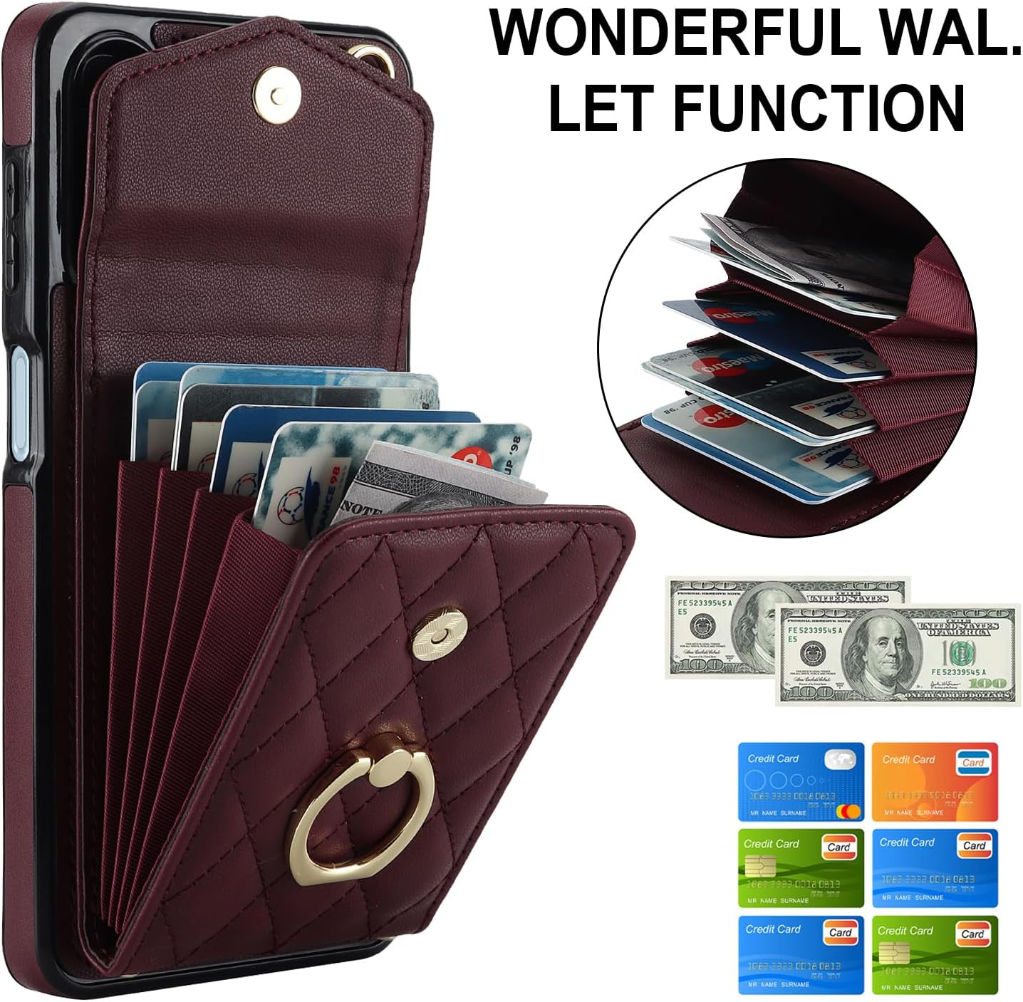 Thumbnail 1 de Asuwish Wallet Case with Screen Protector and RFID Blocking for Samsung Galaxy A13 (4G/5G)