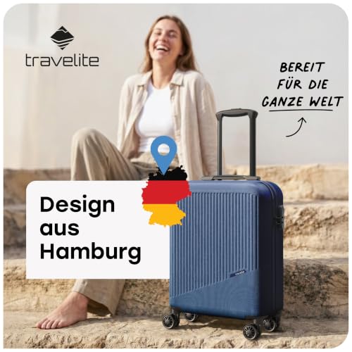 Detalle 2 de Travelite Handgepäck Koffer Bali Größe S – 55 x 39 x 20 cm, 2,5 kg, ABS Hartschale