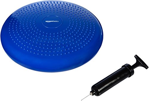 Detalle de Amazon Basics Cuscino gonfiabile per equilibrio – Blu scuro, Ø 33 cm