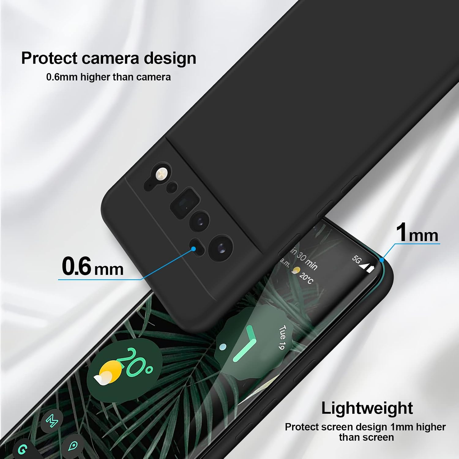 Detalle de GiiYoon Silicone Case for Google Pixel 6 Pro