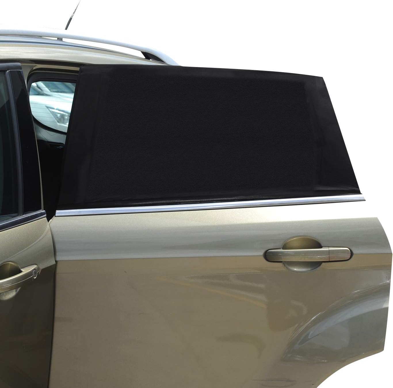 Thumbnail 5 de Lot de 2 pare-soleil universels Beicarin pour fenêtre avant de voiture (filet respirant, protection UV)