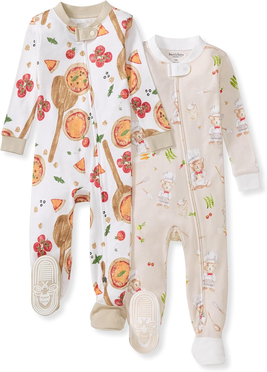 Thumbnail 4 de Burt's Bees Baby baby-boys Organic Cotton Zip-Up Footie Sleeper Pajamas (1-Piece)