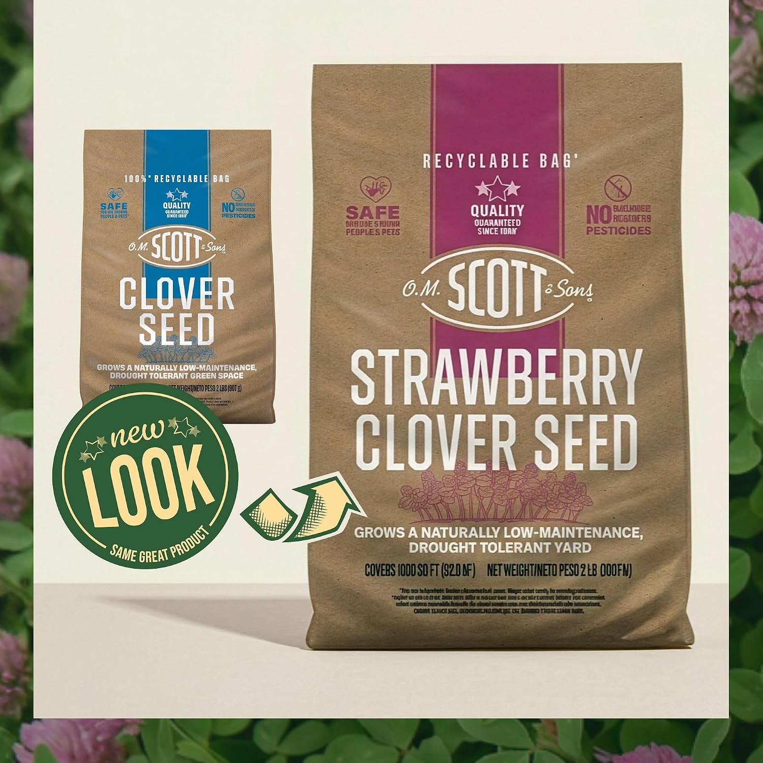 Detalle 2 de O.M. Scott & Sons Strawberry Clover Seed, 2 lbs.