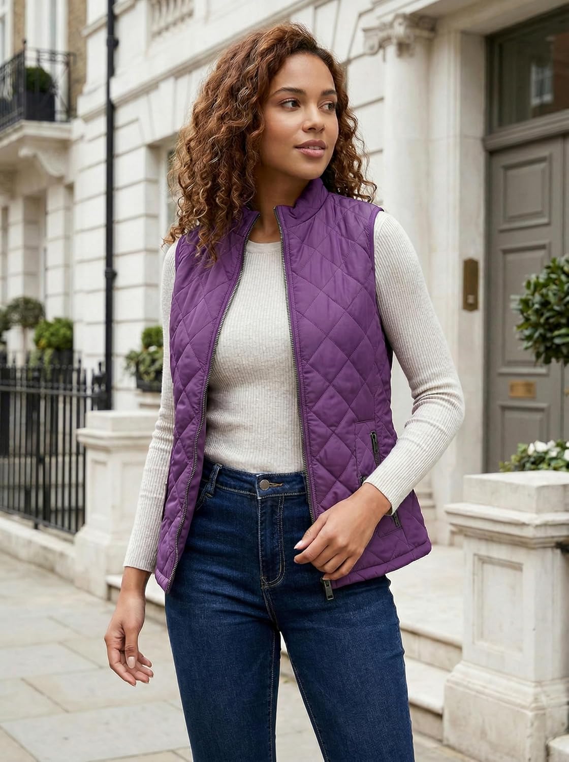 Thumbnail 1 de Fuinloth Quilted Women’s Puffer Vest, Lightweight ⛑