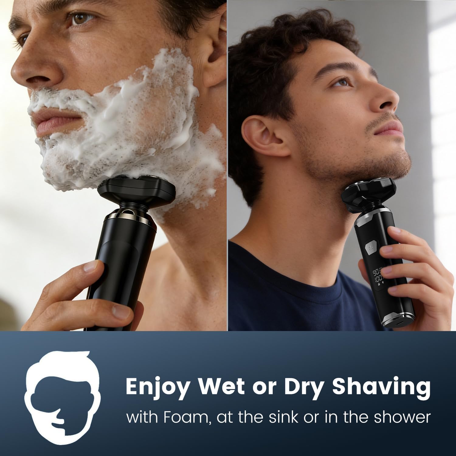 Thumbnail 6 de OIAMTO 3-in-1 Wet/Dry Electric Razor for Men with 4D Floating Heads