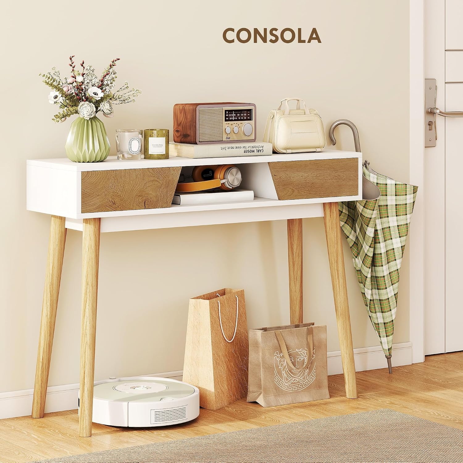 Thumbnail 5 de HOMCOM Mesa de Consola Estrecha 100x30x75 cm