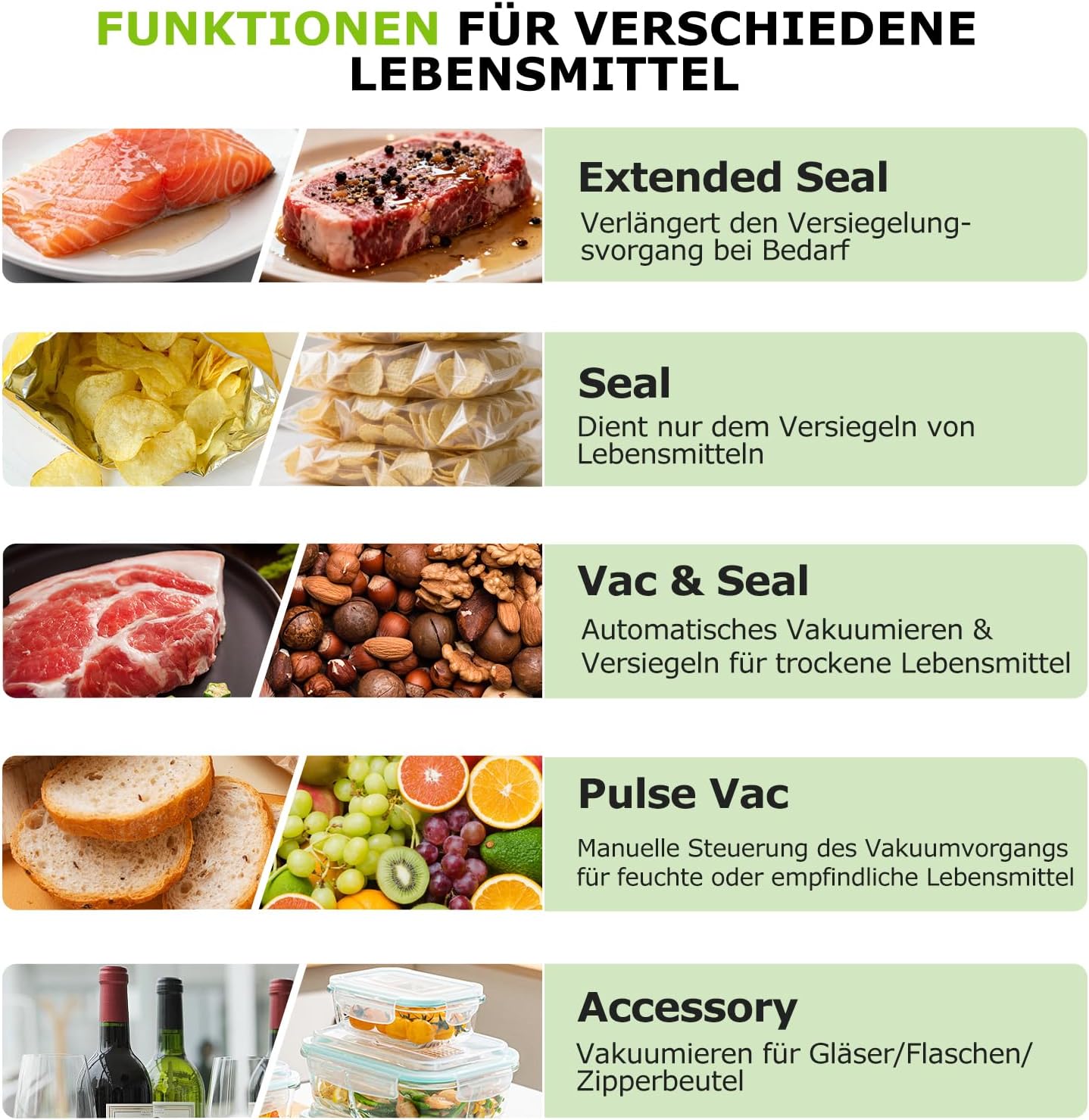 Detalle 1 de Bonsenkitchen Vakuumiergerät 15 L/min für Sous-Vide