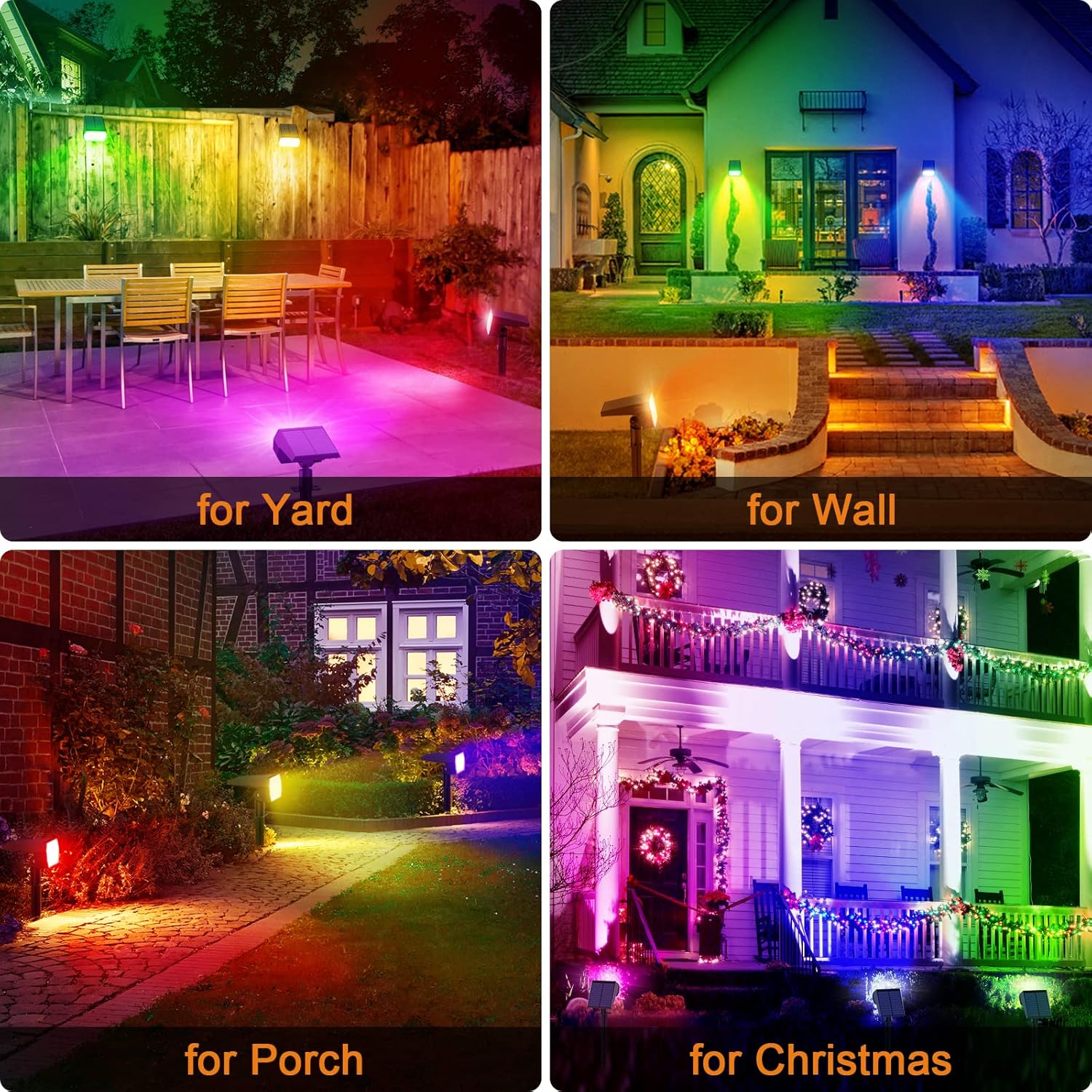 Thumbnail 5 de Flaow Solar Colour-Changing Garden Spotlights 4-pack