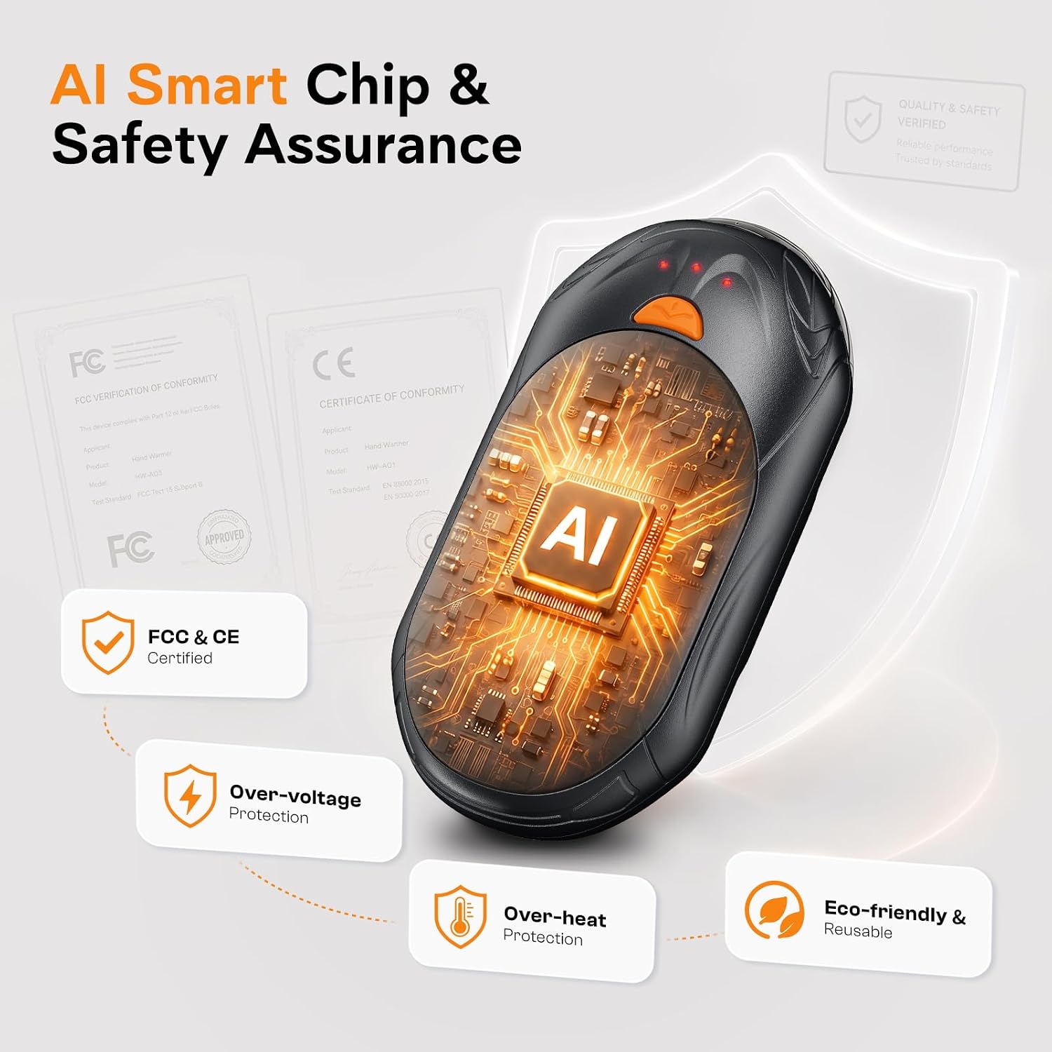 Thumbnail 4 de AI Hand Warmers Rechargeable 2 Pack 6000mAh Hand Warmer