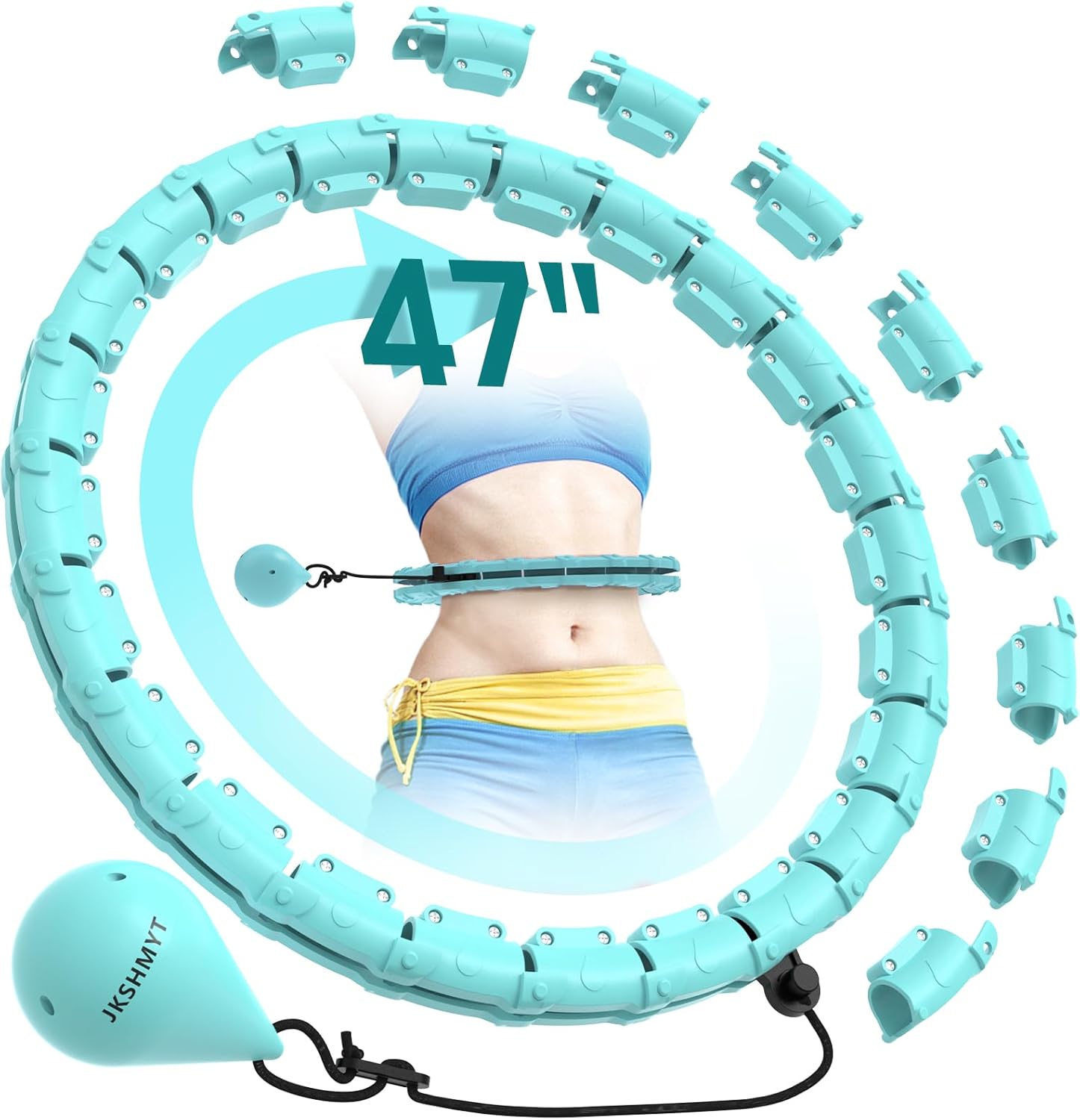 Thumbnail 5 de JKSHMYT Weighted Hula Hoop 47 Inch 🏋