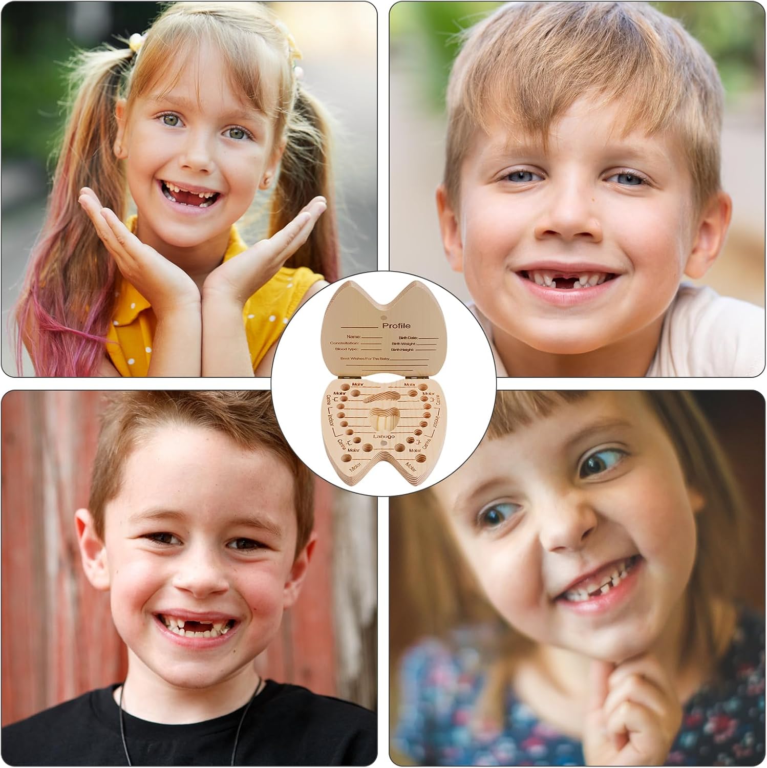 Thumbnail 5 de Aolso Wooden Tooth Keepsake Box – Baby Teeth Fairy Storage for Memory Keeping (Boy)