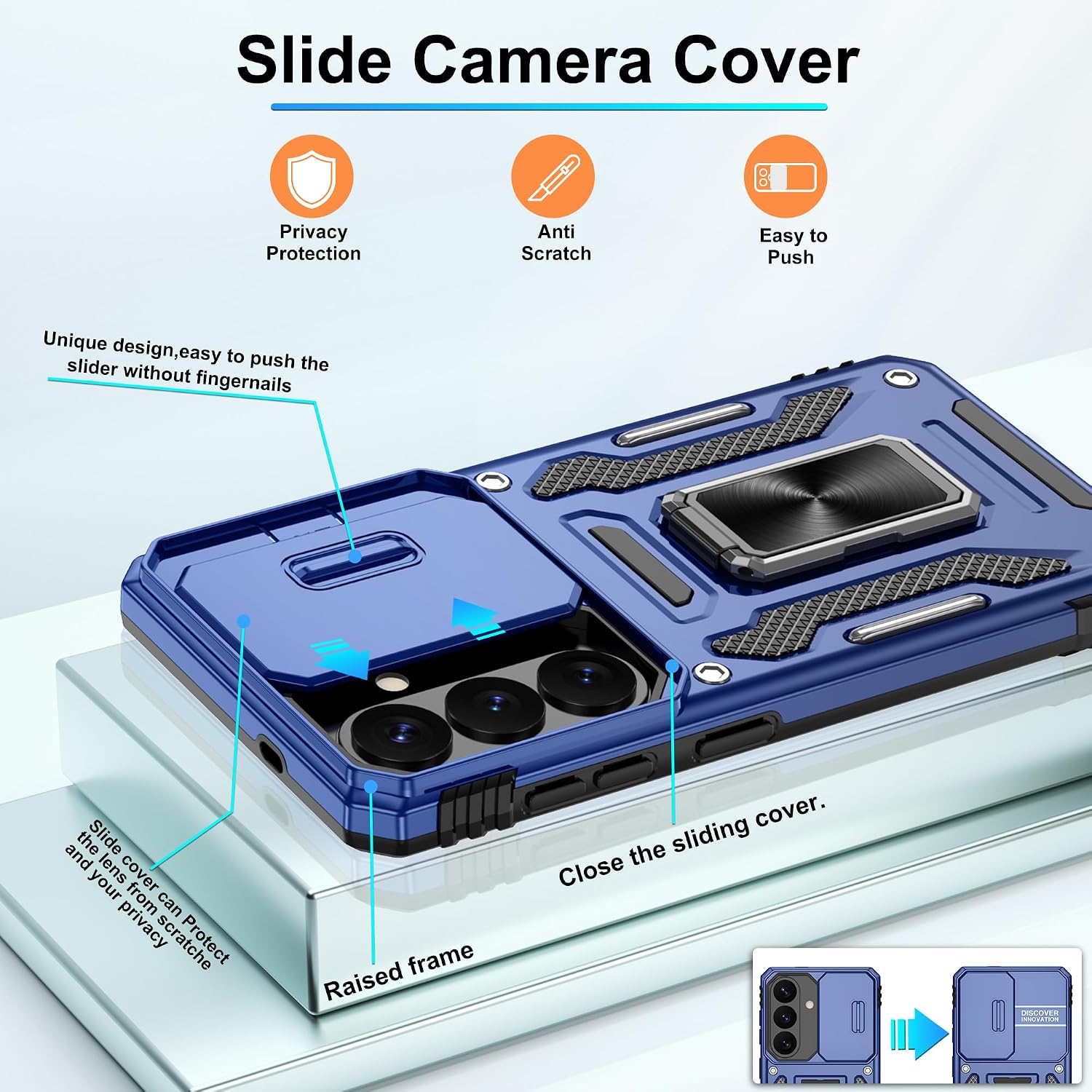 Thumbnail 4 de Jshru Samsung Galaxy S26 Plus Case with Screen Protector and Ring Stand