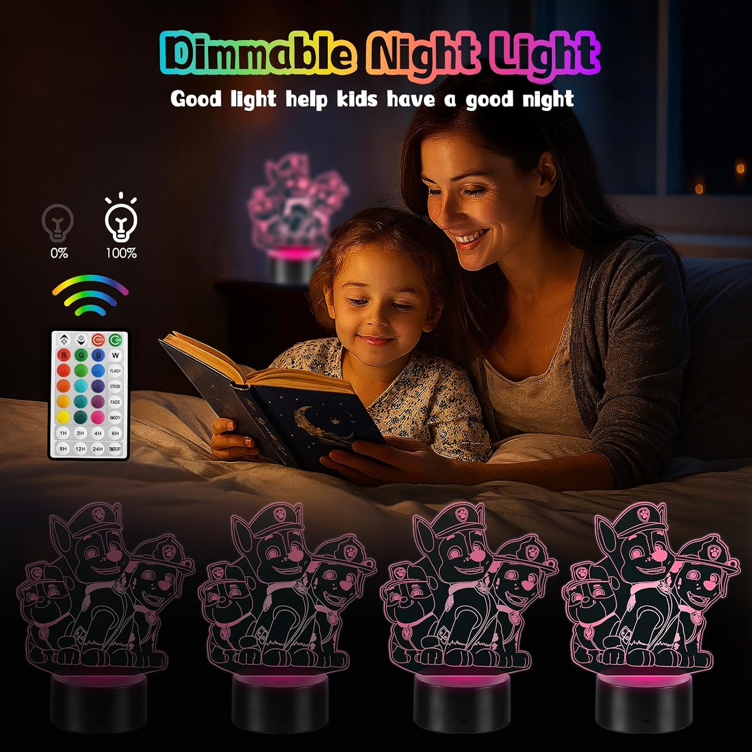 Detalle 2 de 2er Set Paw Dog Nachtlicht mit Timer