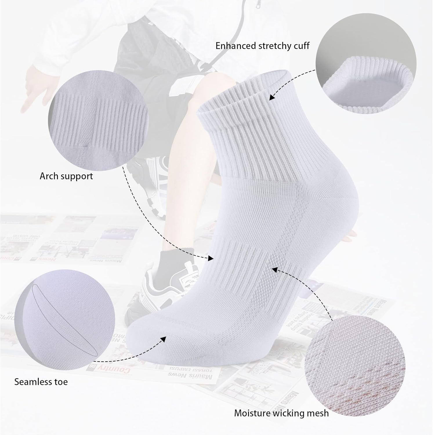Detalle de YORJOSOX Calcetines Tobilleros 8 pares