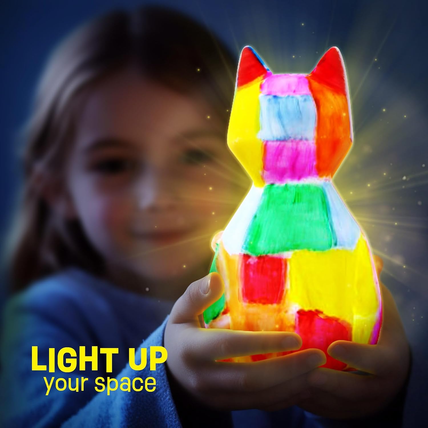 Thumbnail 4 de DIY-LAOESE Paint Your Own Cat Lamp Kit for Kids 🎨
