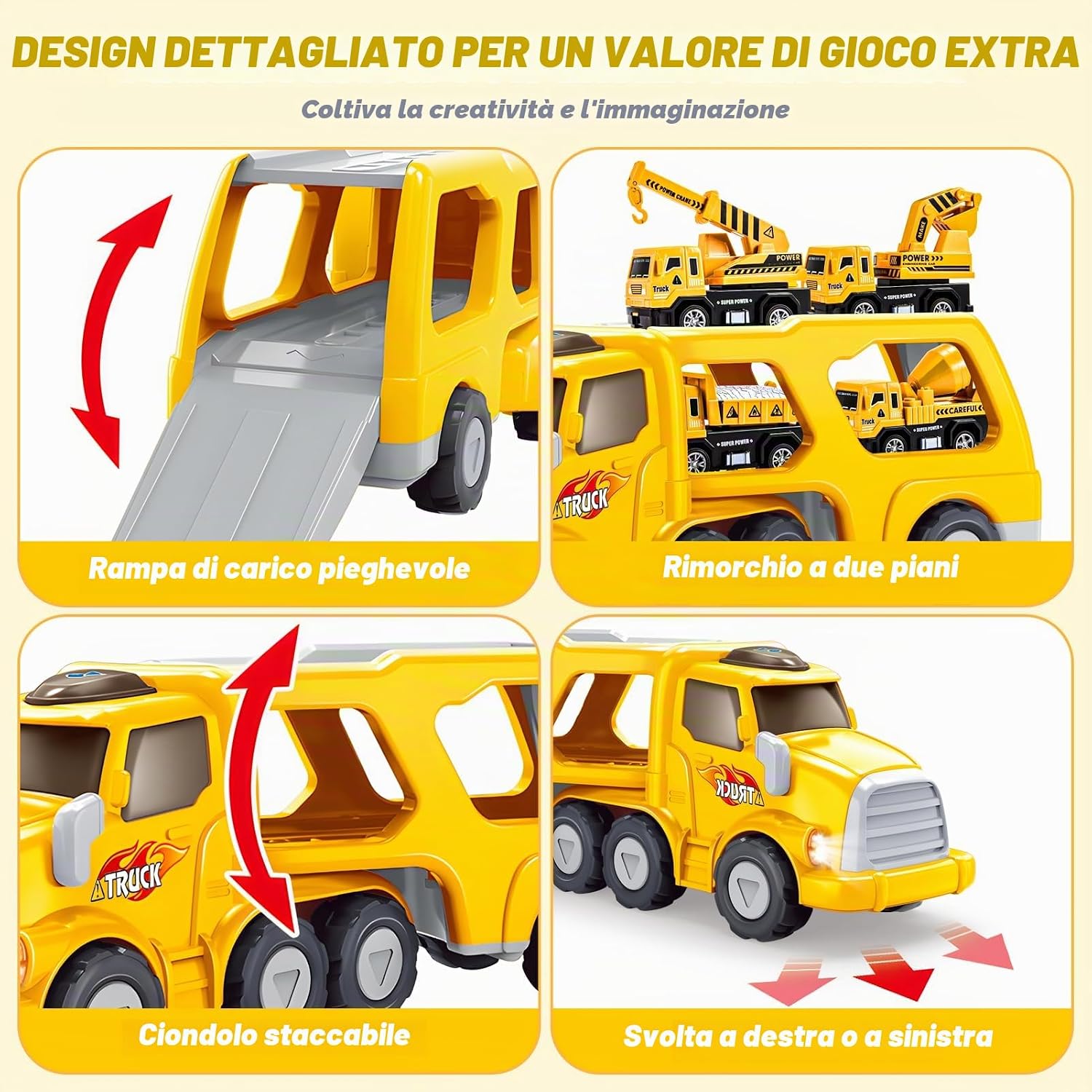 Thumbnail 5 de EUCOCO Camion Giocattolo 5 in 1 per bambini 1-6 anni