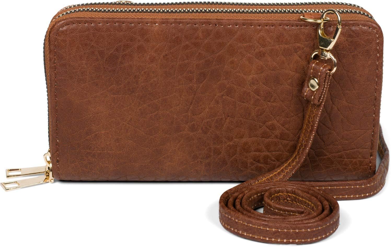 Detalle de StyleBREAKER Donna 2 in 1 Mini Borsa a tracolla granulata: portafoglio e borsa compatta con tracolla removibile