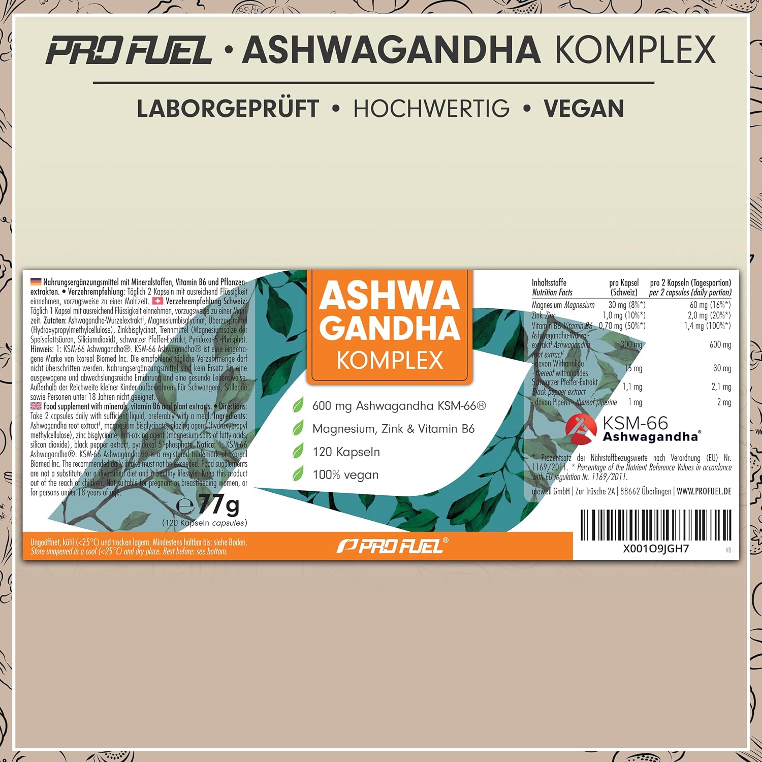 Thumbnail 5 de Ashwagandha Kapseln hochdosiert 120x 600 mg