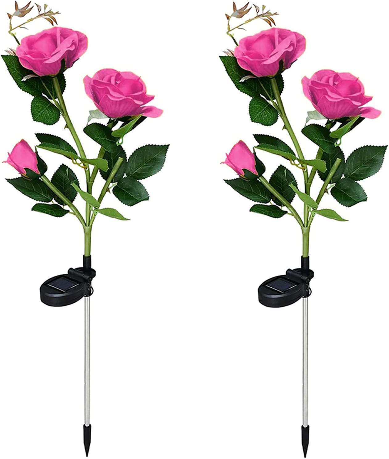 Detalle de XVZ Solarleuchten Garten Rosa 2er Set