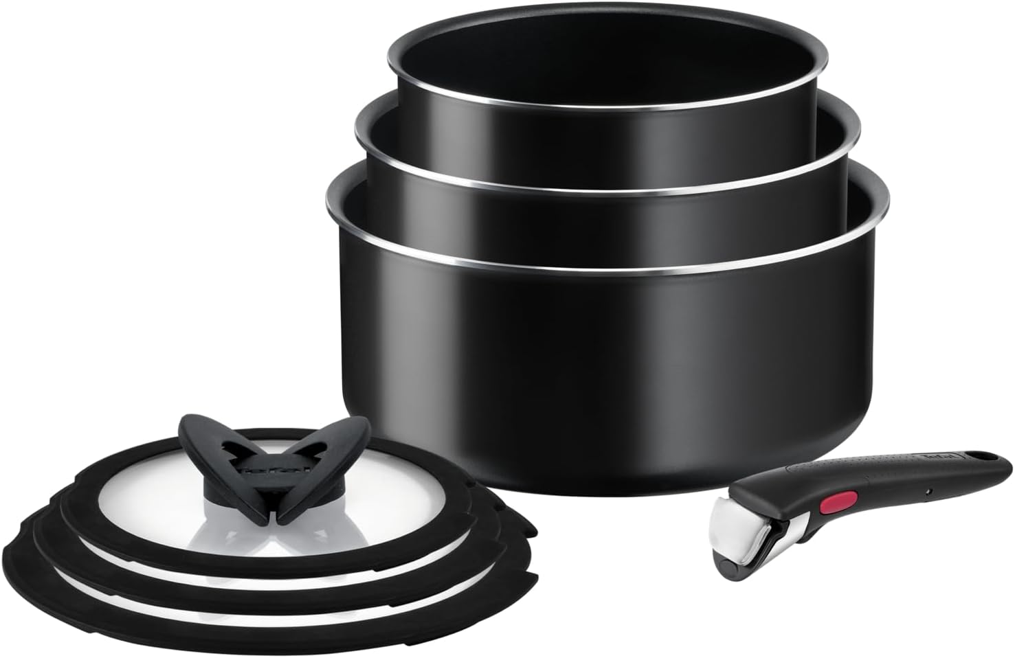 Detalle de Tefal Ingenio Easy On juego de 3 cazos 16/18/20 cm