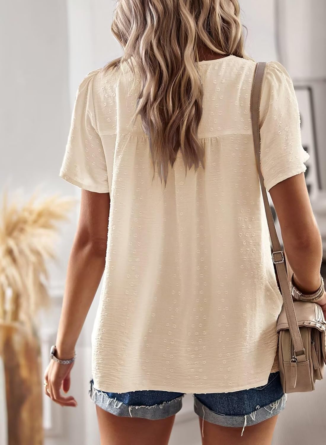 Thumbnail 2 de Falechay Women’s Summer Tops: Boho Crochet Lace Blouse with Flowing Fit