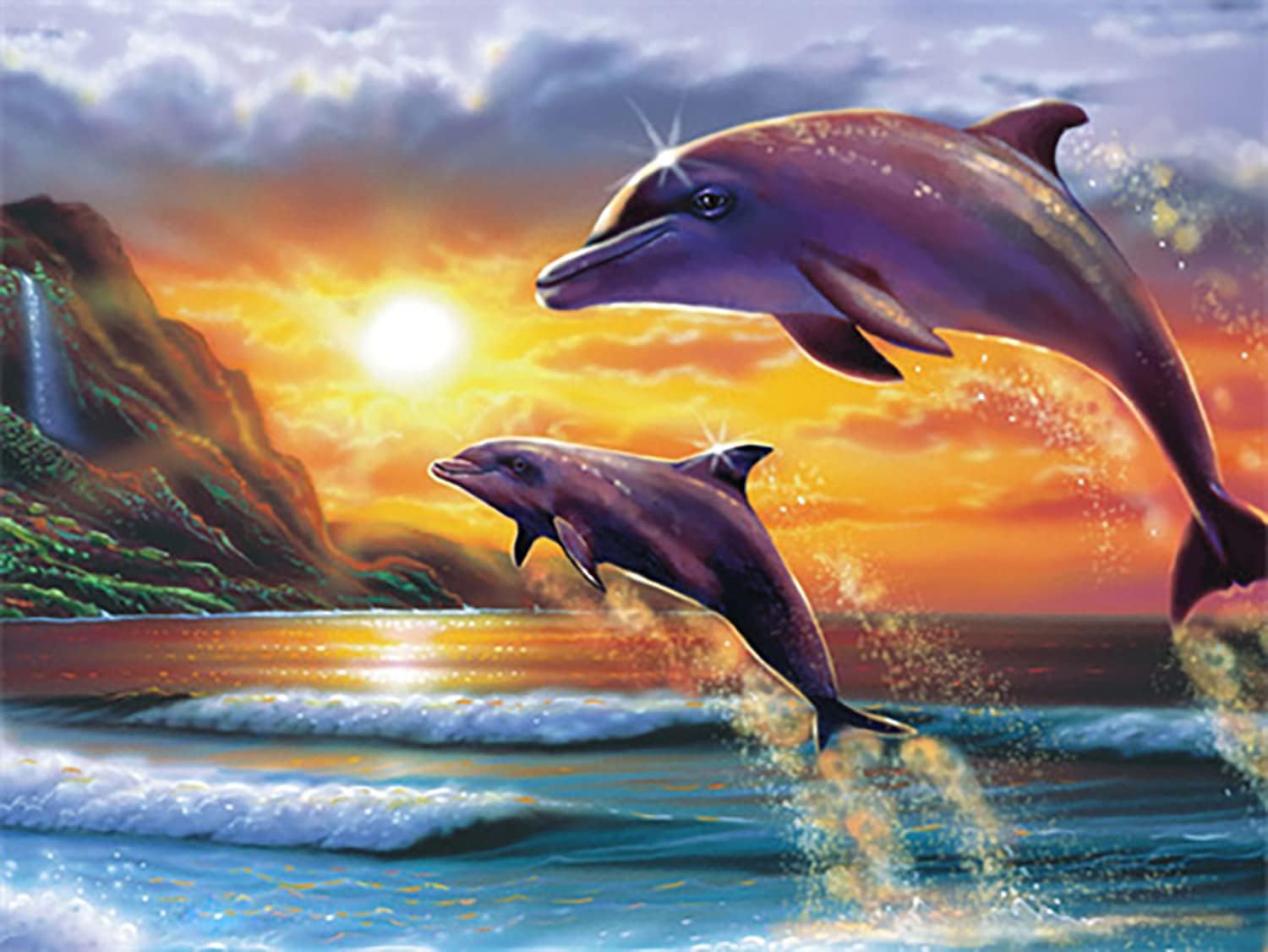 Thumbnail 3 de Pracht Creatives Hobby Diamond Painting Set „Delfin“ (ca. 35 x 25 cm) mit Zubehör