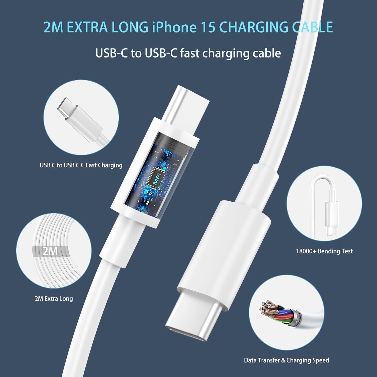 Detalle 2 de Samsung Fast Charger 25W 2-Pack USB-C plug with 2m USB-C to USB-C cable (UK/US) for Galaxy S & A models
