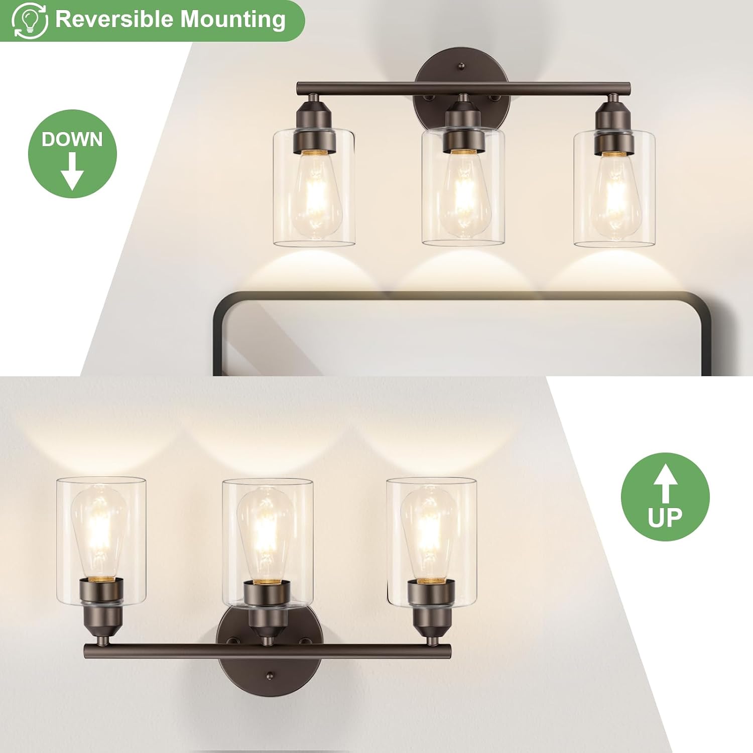 Detalle 1 de Percantis 3-Light Bathroom Vanity Light, 17.3-Inch