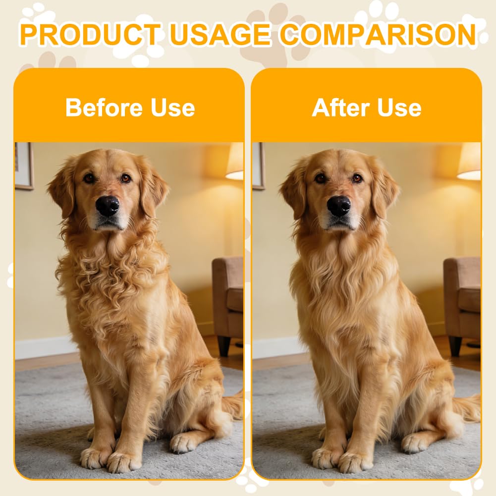 Thumbnail 4 de Umllpet Hund und Katzenbürste für Langhaar: Entfilzer & Unterwollkamm gegen Knoten (rosa)