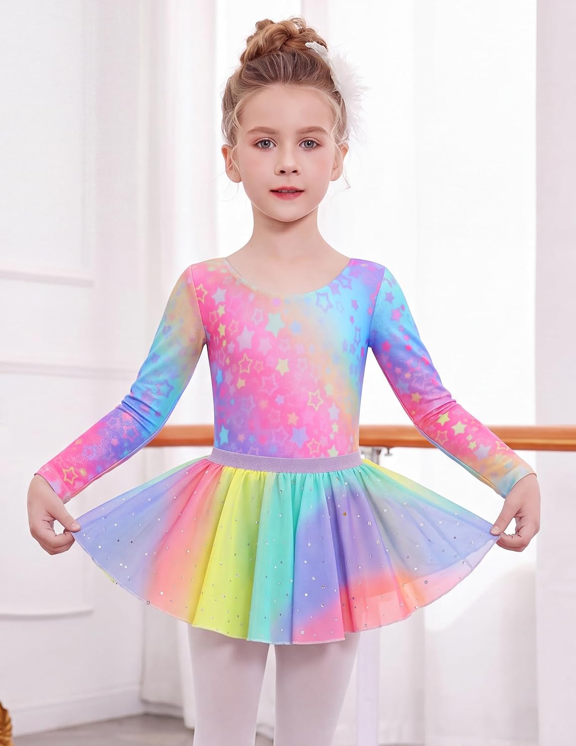 Detalle 2 de Zaclotre Girls’ Ballet Leotard with Removable Skirt