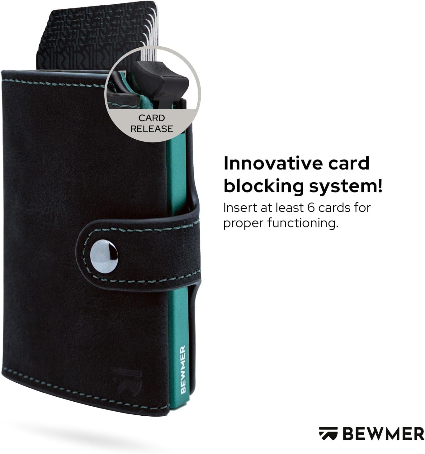 Thumbnail 1 de BEWMER v2 Shielded Slim Wallet mit Münzfach – RFID-Schutz, Kartenetui & Münzfach