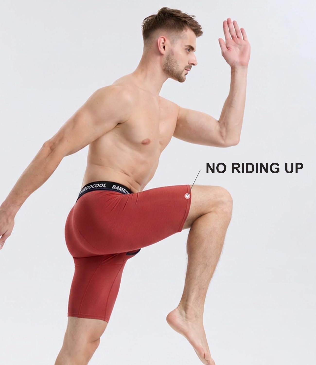 Detalle de BAMBOO COOL Men's Long Boxer Briefs Performance Long Leg Underwear (MultiPack)