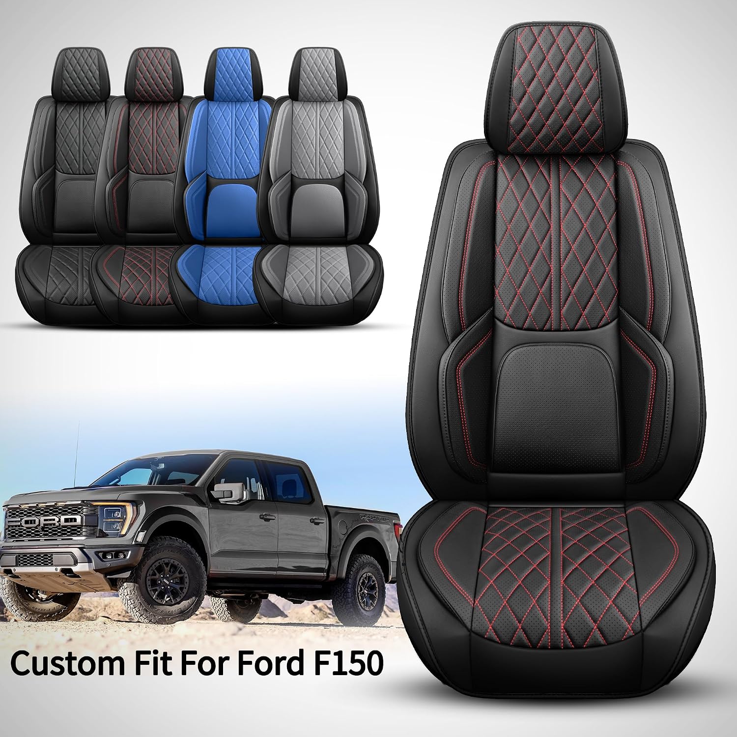 Detalle 2 de DuDuWang Car Seat Covers, Faux Leather